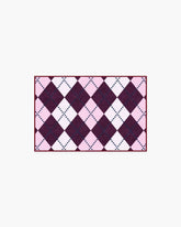 143 Argyle Burgundy & Pink Rug by Humberto Leon