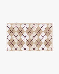 143 Argyle Khaki & Cream Rug by Humberto Leon