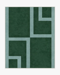 Aldo Green & Mist Rug by The Local Project