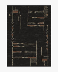 Nisa Ink Black Rug by Architectural Digest