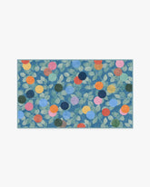 Botanical Whimsy Dots Blue Rug
