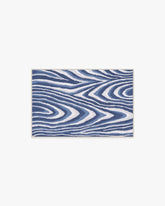 Chifa Wood Blue & Cream Rug by Humberto Leon
