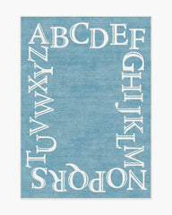 Easy as ABC Slate Blue Rug