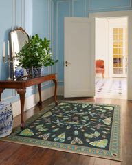 Flutterby Charcoal Rug by Iris Apfel