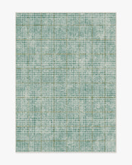 Glen Plaid Green & Gold Rug