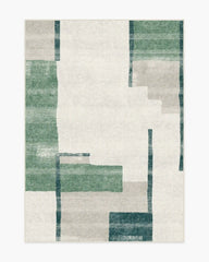 Haylan Ivory & Green Rug