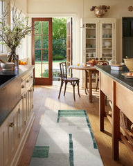 Haylan Ivory & Green Rug