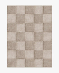 Hearth Check Warm Grey Rug