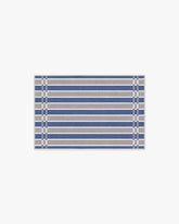 Helen Varsity Stripe Taupe & Blue Rug by Humberto Leon
