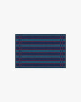 Helen Varsity Stripe Teal & Navy Rug by Humberto Leon