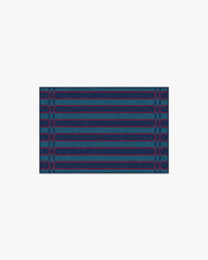 Helen Varsity Stripe Teal & Navy Rug by Humberto Leon