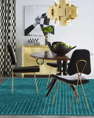 Inkdrop Blue & Teal Rug by Jonathan Adler