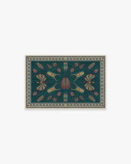 Flutterby Teal Rug by Iris Apfel