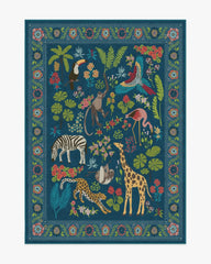 Jingle Jungle Royal Blue Rug by Iris Apfel