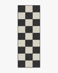 Jaque Checkered Black Rug