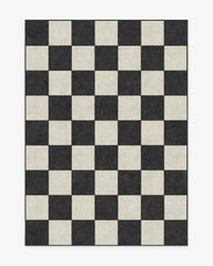 Jaque Checkered Black Rug