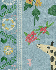 Jingle Jungle Slate Blue Rug by Iris Apfel