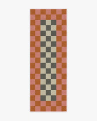 Checker Border Pink & Orange Rug by Jonathan Adler