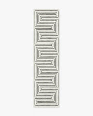 Labyrinth Black & Ivory Rug by Jonathan Adler