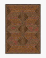 Labyrinth Brown & Orange Rug by Jonathan Adler