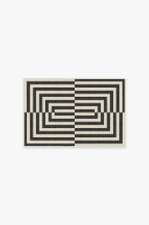 Op Art Charcoal Rug by Jonathan Adler