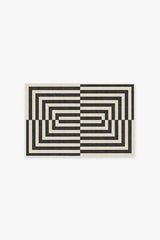 Op Art Charcoal Rug by Jonathan Adler