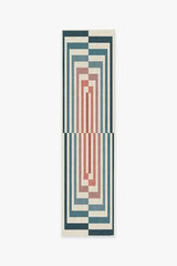 Op Art Teal Rug by Jonathan Adler
