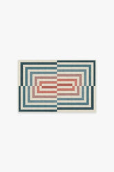 Op Art Teal Rug by Jonathan Adler