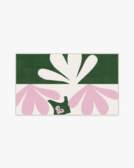Kolmikko Green & Pink Rug by Marimekko