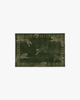 Leaping Cheetah Olive Green Rug by Scalamandré