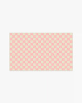 Let's Play Checkers Pink Rug