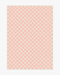 Let's Play Checkers Pink Rug
