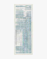 Linear Oasis Ivory & Blue Rug