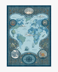 Little Explorer Blue & Grey Rug