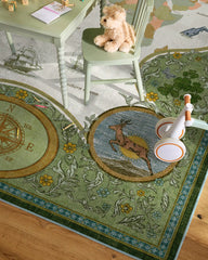 Little Explorer Gold & Green Rug