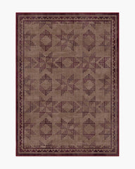 Louisa Brown & Burgundy Rug