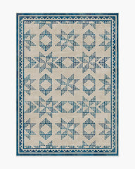 Louisa Cream & Blue Rug