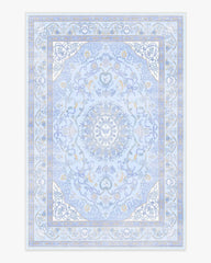Mazzy Ornamental Blue Rug by Humberto Leon