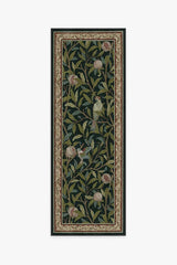 Bird & Pomegranate Teal Green Rug by Morris & Co.