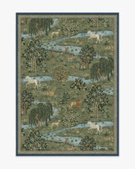 Owl & Willow Green Rug by Morris & Co.