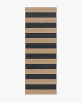 Nolan Bold Stripe Natural & Black Performance Weave Rug