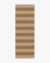 Nolan Bold Stripe Natural & Dark Natural Performance Weave Rug