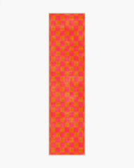 Nonna's Checkerboard Coral & Butterscotch Rug by Dan Pelosi