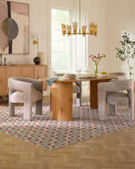 Orana Red & Light Blue Rug