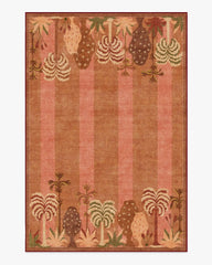 Palmistry Pinstripe Warm Brown Rug by Jungalow