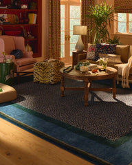 Panthera Blue & Green Rug by Scalamandré
