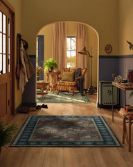 Pennywood Brown & Blue Rug