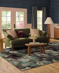 Peony Promenade Aubergine Rug by Liberty
