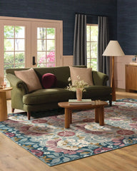 Persephone Ivory & Blue Rug by Liberty