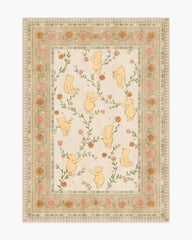 Pooh's Meadow Cream Multicolor Rug